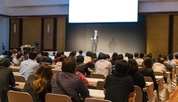 Corporate event with an audience