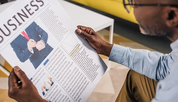 Business publication highlighting company recognition